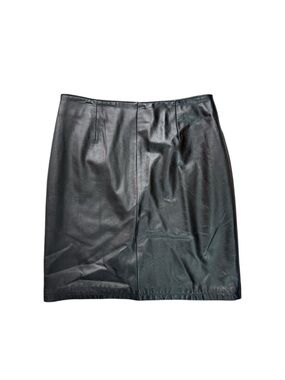 Y2K Wilsons Maxima Black Leather Skirt Womens Size 10 High Waisted Pencil Punk